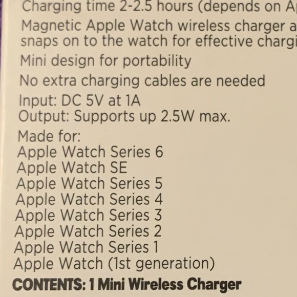 Apple Watch Mini Charger, NWT - Picture 2 of 3